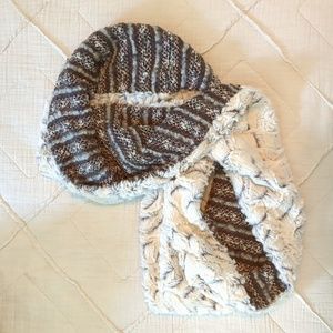 Anthropologie Faux Fur Infinity Scarf